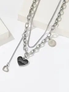 KRENOZ Heart Engraved Forever Necklace