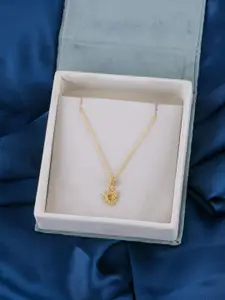 DressBerry 22K Gold-Plated Pendant With Chain