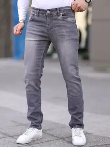 Trendyol Men Regular Fit Mid-Rise Low Distress Light Fade Jeans