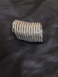 Sangria Beaded Spiral Bangle