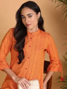 Anouk Women Ethnic Motifs Thread Work Dobby Kurta