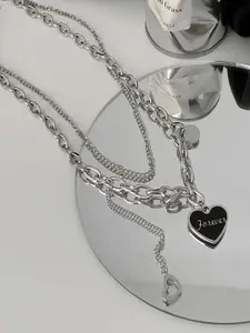 KRENOZ Heart Engraved Forever Necklace