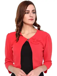 Moda Rapido Textured Bow Crop Shrug