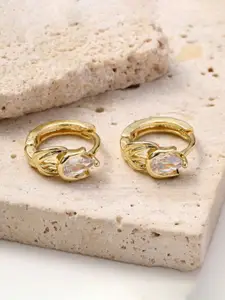 SALTY Gold-Plated Elysian Contemporary Hoop Earrings