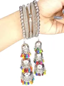 Sangria Oxidised Beaded Bangle