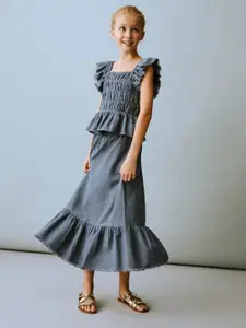 Mango Kids Girls A-Line Midi Skirt