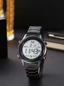 ON TIME OCTUS Men Dial & Stainless Steel Straps Digital Watch DIGITAL-031 BLACK