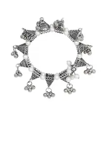 Sangria Oxidized Beaded Bangle