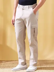 Dennis Lingo Men Straight Fit Mid-Rise Cargos Trousers