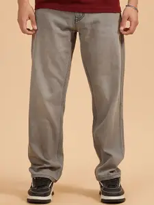 WROGN Men Comfort Relaxed Fit Mid-Rise Pure Cotton Jeans