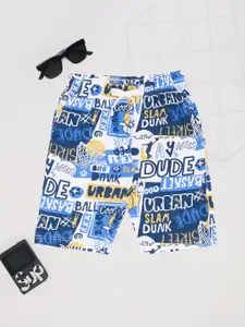 Pantaloons Junior Boys Typography Printed Regular Fit Cotton Shorts