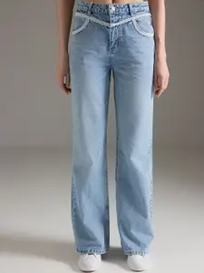 Trendyol Women Regular Fit Mid-Rise Heavy Fade Jeans