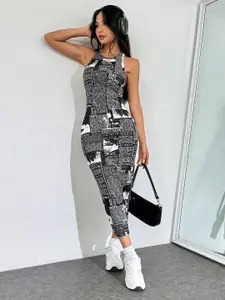 BAESD Women Printed Bodycon Maxi Dress