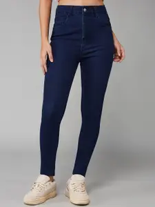 DOLCE CRUDO Women Skinny Fit High-Rise Stretchable Jeans
