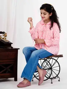 DMP FASHION Girls Bell Sleeve Cotton Top