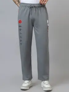 Free Authority Men Naruto Anime Printed Mid Rise Track Pant