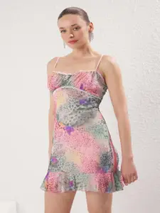 Trendyol Animal Printed Sheath Mini Dress