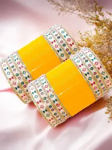 BeautyTrends Set Of 2 Stone-Studded Bangles