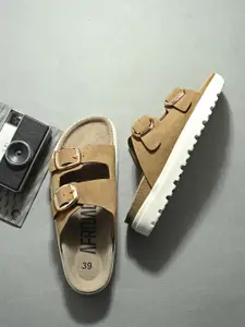 AfroJack Women Open Toe Flats with Buckles