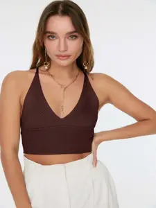 Trendyol Women Halter Neck Bralette Crop Top