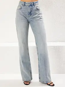 Trendyol Women Regular Fit Mid-Rise Heavy Fade Cotton Jeans