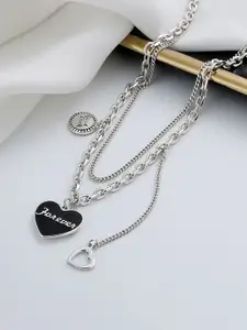 KRENOZ Heart Engraved Forever Necklace