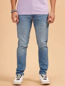 WROGN Men Comfort Slim Fit Mid-Rise Light Fade Jeans