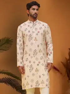 Jompers Men Floral Printed Floral Kurta