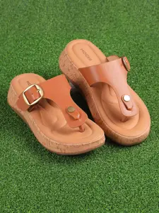 Mochi Women Solid Open Toe Wedge Sandals