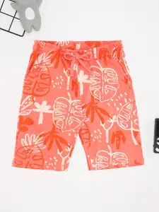 Pantaloons Junior Boys Regular Fit Floral Printed Mid-Rise Cotton Regular Shorts