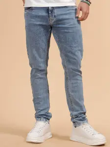 WROGN Men Comfort Slim Fit Mid-Rise Light Fade Jeans