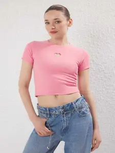Trendyol Women Round Neck Crop Top