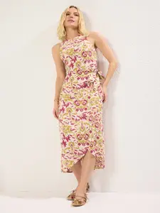 Trendyol Women Floral Printed A-Line Midi Dress