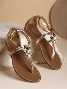 THE WHITE POLE Women Fashionable Trending Casual Flatform Slip On Heel Sandals