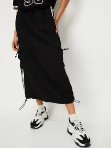 max Side Striped Pencil Midi Skirt