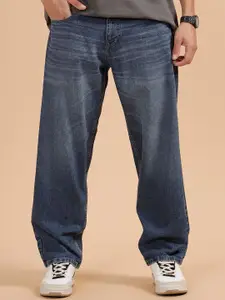 WROGN Men Comfort Wide Leg Mid-Rise Light Fade Jeans