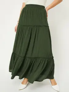 max Textured Tiered Maxi Skirt