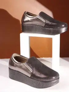 THE WHITE POLE Women Fashionable Trending Fancy Platform Loafers