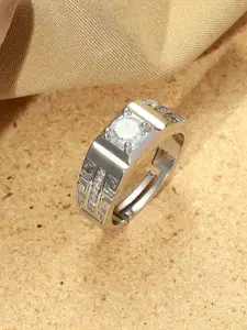 SALTY Men Everlasting Solitaire Engagement Stylish Adjustable Finger Ring