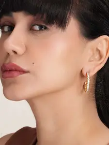 PALMONAS Women Sterling Silver Contemporary Hoop Earrings