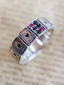 SALTY Fortunes Card Stylish Adjustable Finger Ring