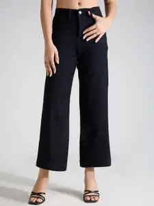 TARAMA Women Wide Leg High-Rise Stretchable Jeans