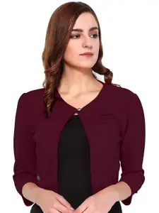 Moda Rapido Keyhole Neck Open Front Crop Shrug