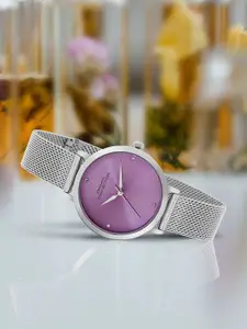 French Connection Women Embellished Dial & Stainless Steel  Straps Analogue Watch FCN050A