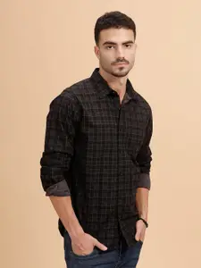WROGN Men Comfort Slim Fit Tartan Checked Casual Shirt