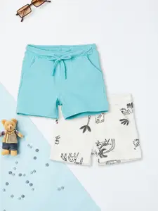 max Pack Of 2 Boys Printed Cotton Shorts