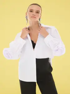 Trendyol Floral Applique Casual Shirt