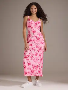 Trendyol Floral Print Sheath Maxi Dress