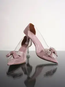 Froh Feet Women Embllished Kitten Sandals with Bows