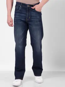 Numero Uno Men Wide Leg Mid-Rise Clean Look Light Fade Stretchable Jeans